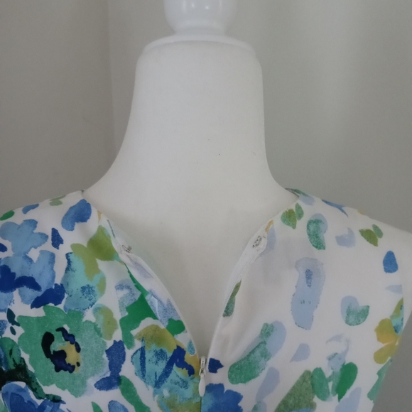 Donna Morgan Women's Watercolor Print Dress Size 14 - Picture 9 of 11